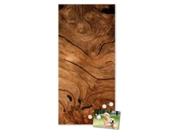 Banjado Magnettafel 37x78cm Magnetwand Weiß Aus Metall Magnetpinnwand Pinnwand Inkl. 4 Magnete Motiv Trockenes Holz