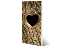 Banjado Magnettafel 37x78cm Magnetwand Weiß Aus Metall Magnetpinnwand Pinnwand Inkl. 4 Magnete Motiv Baumherz* Wanddekoration|Pinnwände