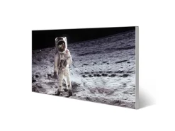 Banjado Magnettafel 78x37cm Magnetwand Silber Aus Metall Magnetpinnwand Pinnwand Inkl. 4 Magnete Motiv Astronaut* Schweberegale