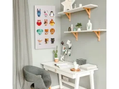 Banjado Magnettafel 37x78cm Magnetwand Weiß Aus Metall Magnetpinnwand Pinnwand Inkl. 4 Magnete Motiv Freunde* Pinnwände