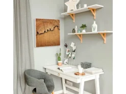 Banjado Magnettafel 50x50cm Magnetwand Weiß Aus Metall Magnetpinnwand Pinnwand Inkl. 4 Magnete Motiv Holz* Pinnwände