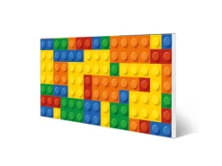 Banjado Magnettafel 78x37cm Magnetwand Weiß Aus Metall Magnetpinnwand Pinnwand Inkl. 4 Magnete Motiv Bausteine* Pinnwände