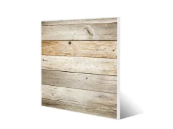 Banjado Magnettafel 50x50cm Magnetwand Weiß Aus Metall Magnetpinnwand Pinnwand Inkl. 4 Magnete Motiv Graues Holz* Pinnwände