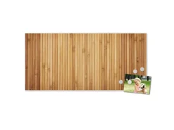 Banjado Magnettafel 78x37cm Magnetwand Weiß Aus Metall Magnetpinnwand Pinnwand Inkl. 4 Magnete Motiv Bambusholz* Wanddekoration|Pinnwände