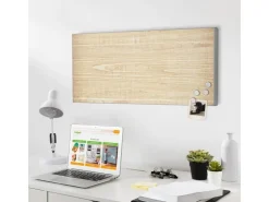 Banjado Magnettafel 78x37cm Magnetwand Silber Aus Metall Magnetpinnwand Pinnwand Inkl. 4 Magnete Motiv Bretter* Pinnwände