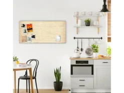 Banjado Magnettafel 78x37cm Magnetwand Silber Aus Metall Magnetpinnwand Pinnwand Inkl. 4 Magnete Motiv Bretter* Pinnwände