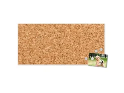 Banjado Magnettafel 78x37cm Magnetwand Weiß Aus Metall Magnetpinnwand Pinnwand Inkl. 4 Magnete Motiv Kork* Wanddekoration|Pinnwände