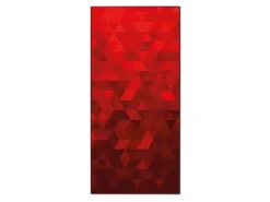 Banjado Magnettafel 37x78cm Magnetwand Schwarz Aus Metall Magnetpinnwand Pinnwand Inkl. 4 Magnete Motiv Dreiecke Rot