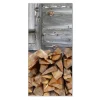 Banjado Magnettafel 37x78cm Magnetwand Silber Aus Metall Magnetpinnwand Pinnwand Inkl. 4 Magnete Motiv Feuerholz* Pinnwände