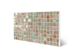 Banjado Magnettafel 78x37cm Magnetwand Weiß Aus Metall Magnetpinnwand Pinnwand Inkl. 4 Magnete Motiv Grüne Fliesen