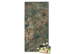 Banjado Magnettafel 37x78cm Magnetwand Silber Aus Metall Magnetpinnwand Pinnwand Inkl. 4 Magnete Motiv Kupfer Patina* Wanddekoration|Pinnwände