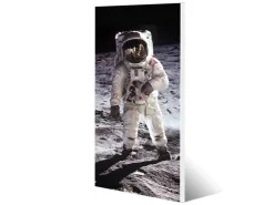 Banjado Magnettafel 37x78cm Magnetwand Weiß Aus Metall Magnetpinnwand Pinnwand Inkl. 4 Magnete Motiv Astronaut