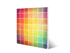 Banjado Magnettafel 50x50cm Magnetwand Weiß Aus Metall Magnetpinnwand Pinnwand Inkl. 4 Magnete Motiv Bunte Glasbausteine* Pinnwände