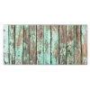 Banjado Magnettafel 78x37cm Magnetwand Silber Aus Metall Magnetpinnwand Pinnwand Inkl. 4 Magnete Motiv Verwittertes Holz* Pinnwände