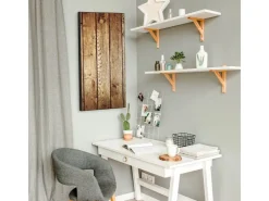 Banjado Magnettafel 37x78cm Magnetwand Schwarz Aus Metall Magnetpinnwand Pinnwand Inkl. 4 Magnete Motiv Geöltes Holz* Wanddekoration|Pinnwände