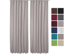 Beautissu Amelie TK Vorhang mit Kräuselband 140x245cm 2tlg* Türvorhänge