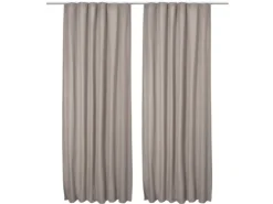 Beautissu Amelie TK Vorhang mit Kräuselband 140x245cm 2tlg