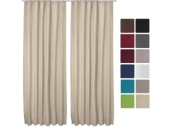 Beautissu Amelie TK Vorhang mit Kräuselband 140x245cm 2tlg* Vorhänge