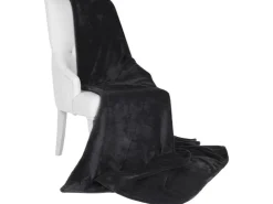 Beautissu Aurelia Decke 220x240cm Schwarz