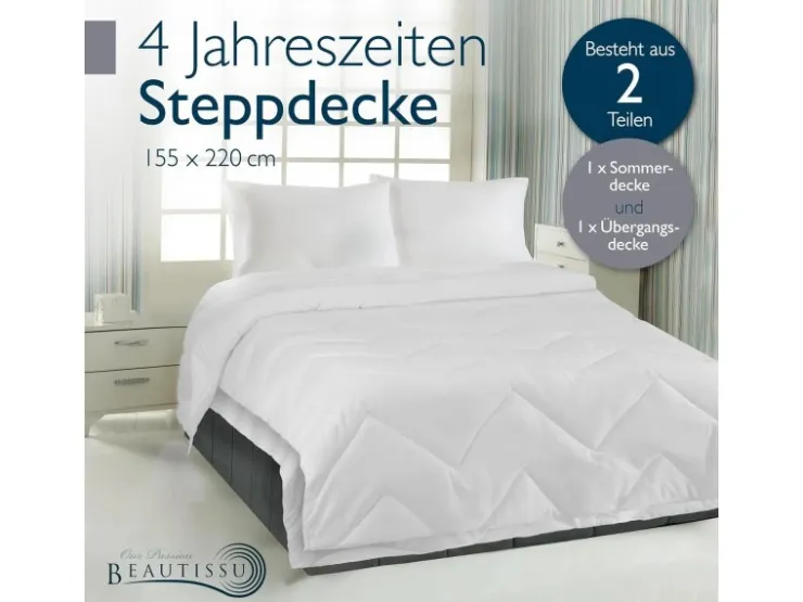Beautissu BeauNuit FS Bettdecke 155x220cm 4 Jahreszeiten* Überwürfe|Decken
