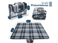 Beautissu Bella KA Picknickdecke 200x200cm Kariert