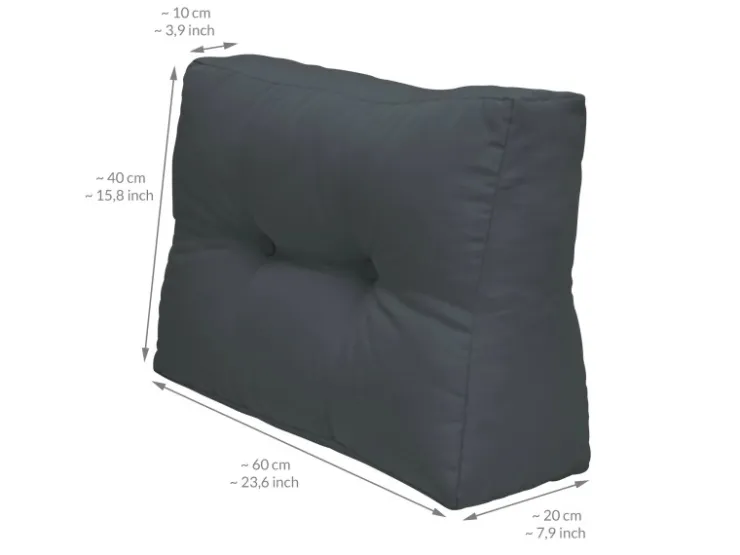 Beautissu ECO Elements Palettenkissen Rücken 60x40x20cm 2tlg* Kissen