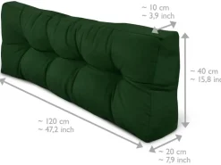 Beautissu ECO Style Palettenkissen Sitz 120x80x15cm + Rücken 1tlg* Kissen