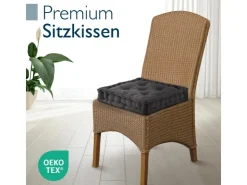 Beautissu Mila Stuhlkissen 40x40x8cm 4tlg