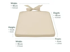 Beautissu Pia Stuhlkissen 45x40x5cm 4tlg* Sessel|Hocker