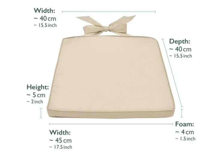 Beautissu Pia Stuhlkissen 45x40x5cm 4tlg* Sessel|Hocker