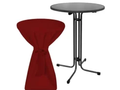 Beautissu Sylt Stehtisch Ø 80cm Grau mit Premium Stehtischhusse Ø 80cm* Tische