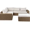Beliani Lounge Set PALERMO Hellbraun* Kissenbezüge
