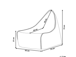 Beliani Sitzsack DROP Hell 75x63x73