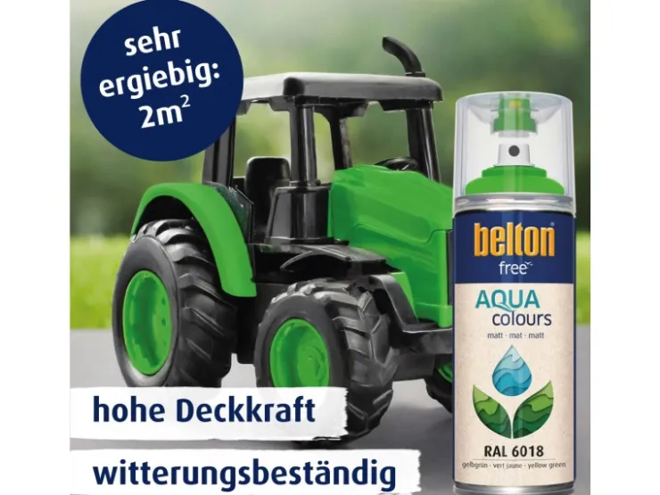 belton Free AQUAcolours Buntlack RAL 6018 matt 400 ml