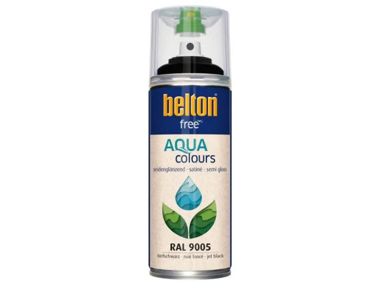 belton Free AQUAcolours Buntlack RAL 9005 seidenglänzend 400 ml* Sprühlacke