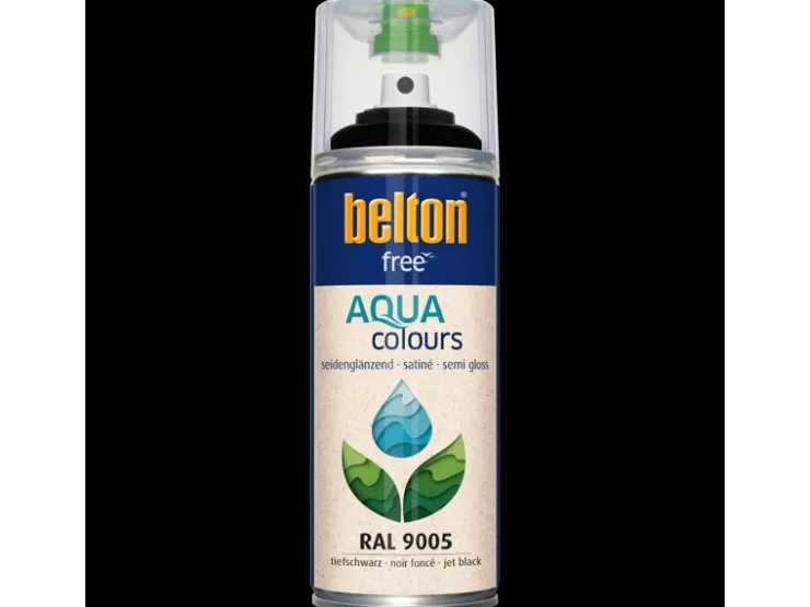 belton Free AQUAcolours Buntlack RAL 9005 seidenglänzend 400 ml* Sprühlacke