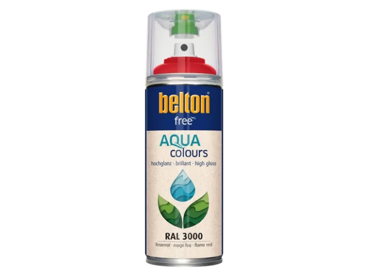 belton Free AQUAcolours Buntlack RAL 3000 hochglänzend 400 ml