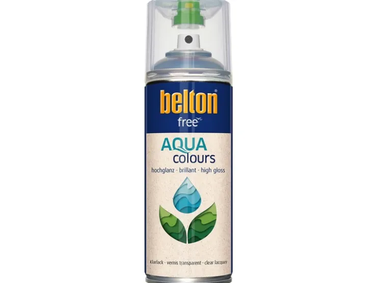 belton Free AQUAcolours Klarlack hochglänzend 400 ml* Sprühlacke|Bastelzubehör