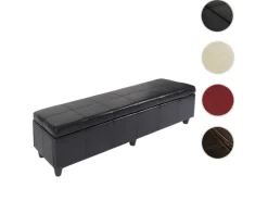 BERLINLODGE Aufbewahrungs-Truhe Lars XXL 45x180x45cm Stoff/Textil Schriftzug* Aufbewahrung