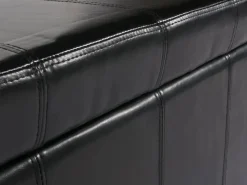 BERLINLODGE Aufbewahrungs-Truhe Sitzbank Lars 45x112x45cm Leder & Kunstleder