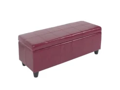 BERLINLODGE Aufbewahrungs-Truhe Sitzbank Lars 45x112x45cm Leder & Kunstleder* Aufbewahrung