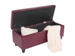BERLINLODGE Aufbewahrungs-Truhe Sitzbank Lars 45x112x45cm Leder & Kunstleder* Aufbewahrung