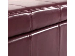 BERLINLODGE Aufbewahrungs-Truhe Sitzbank Lars 45x112x45cm Leder & Kunstleder* Aufbewahrung