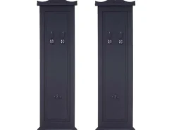 BERLINLODGE Garderobe 2er-Set 109x28x5,5cm Wandhaken Holz Lackiert* Garderoben