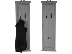 BERLINLODGE Garderobe 2er-Set 109x28x5,5cm Wandhaken Holz Shabby* Garderoben