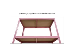 BERLINLODGE Mega Deal 3x Wohnregal PINK LADY HxBxT 180x90x40cm Fachlast 175kg 5 Ebenen Pink Bücherregal Standregal Büroregal* Büroregale