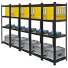 BERLINLODGE Mega Deal 5x Wohnregal Ragnar HxBxT 150x45x45cm Fachlast 100kg Matt Shwarz Bücherregal Standregal Büroregal für Wohnzimmer* Büroregale