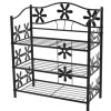 BERLINLODGE Regal Metall Bücherregal Schuhregal Standregal HxBxT 70x60x30cm 3 Böden Höhe 70cm* Regale Schwarz|Bücherregale