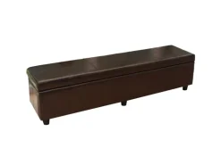 BERLINLODGE Sitzbank Mit Aufbewahrung Lars XXL 45x180x45cm Kunstleder* Aufbewahrung