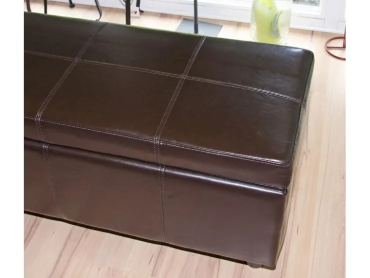 BERLINLODGE Sitzbank Mit Aufbewahrung Lars XXL 45x180x45cm Kunstleder* Aufbewahrung